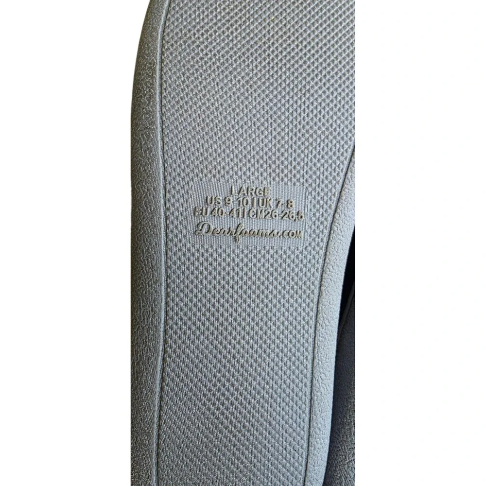 Dearfoams Men's Memory Foam Slippers Blue Heather Size L  9-10 Slip On